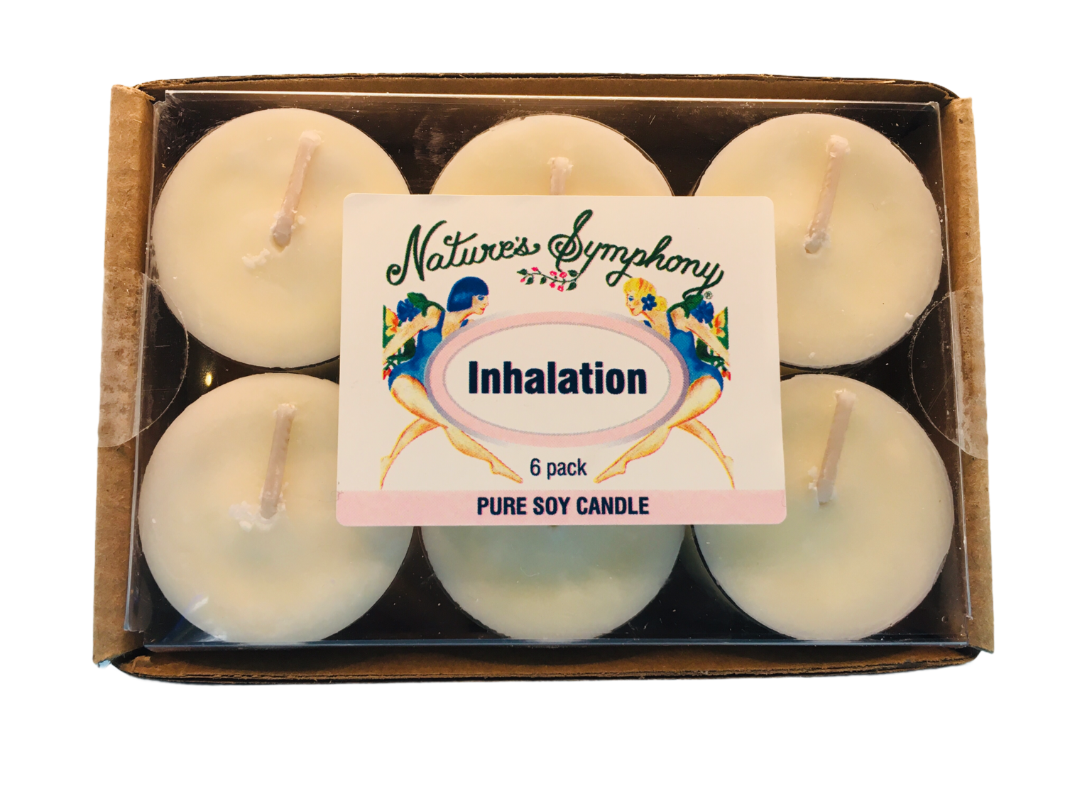 Tea Lights (Inhalation Blend), Pure Soy Candle - 1oz/6 pack