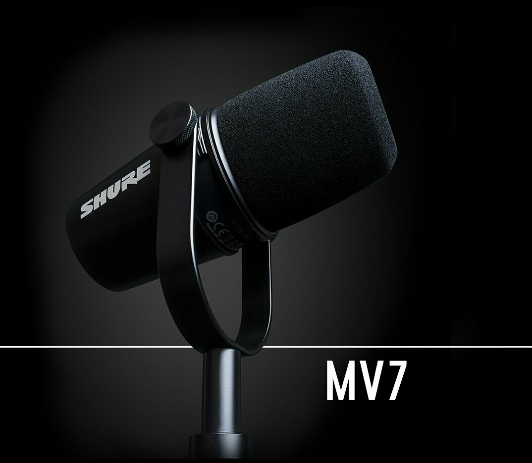 Shure MV-7 micro studio et podcast