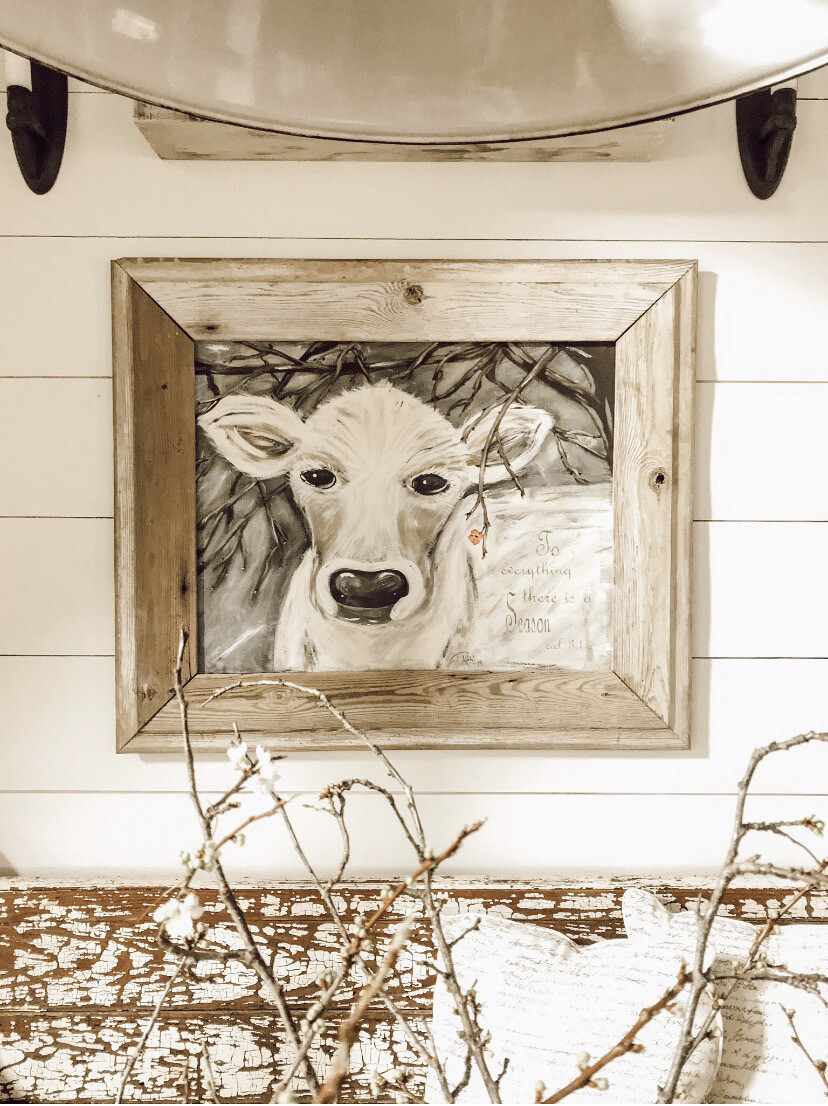Faith Original Cow Painting Print Faith Original Cow Painting Print