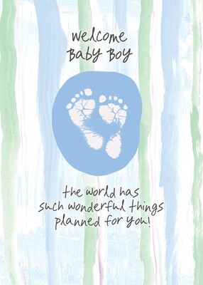 AFH044   Baby Boy Card