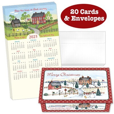 Bless This House 9 Calendar Cards (Pack of 20)
