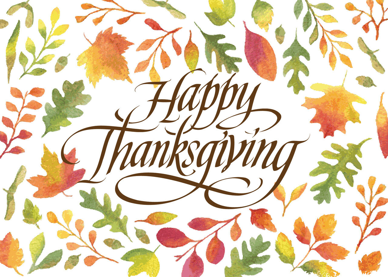 FRS7900 Happy Thanksgiving With Fall Leaves