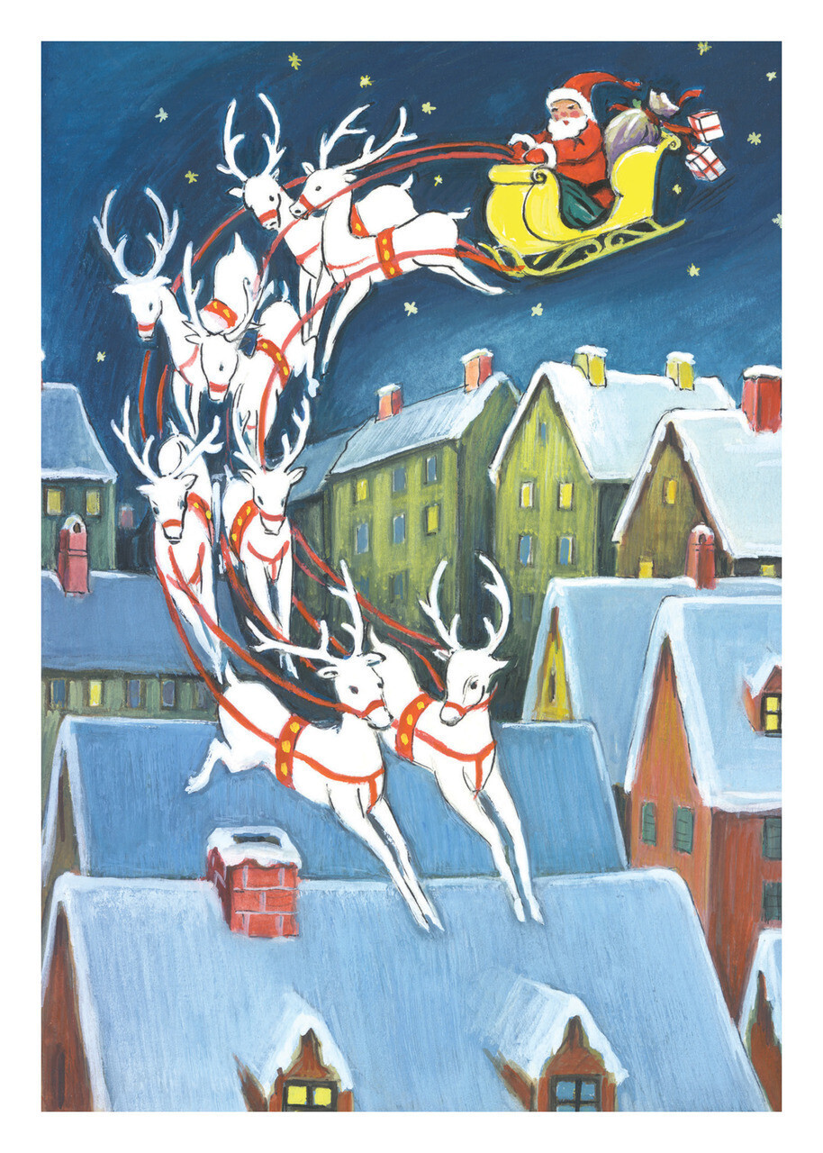 FRS939 Santa Sleigh Over Rooftops