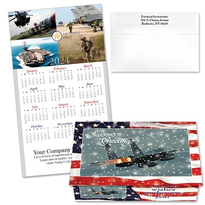 124229 US Armed Forces 1 Calendar Card