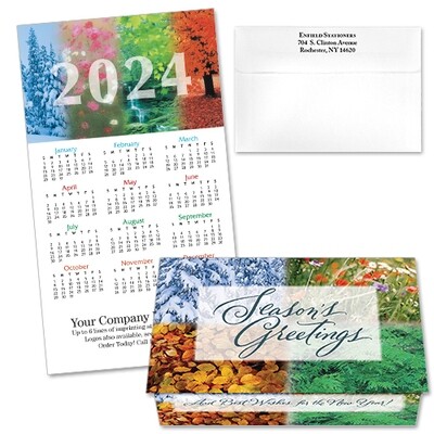 124206 Floral Four Seasons 1 Calendar Card