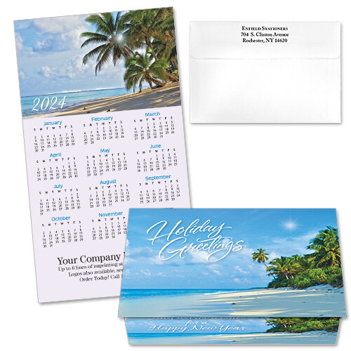 124272 Tropical 4 Calendar Card