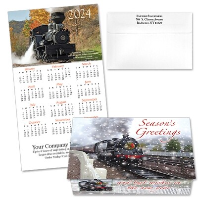 124232 Train Calendar Card