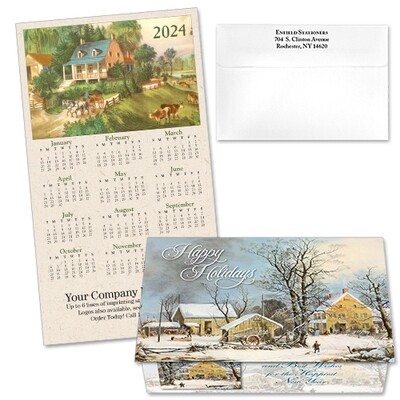 124234 Currier & Ives 2 Calendar Card