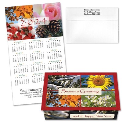 124227 Floral Four Seasons 2 Calendar Card