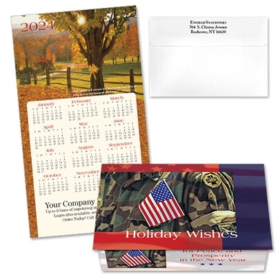 124240 US Armed Forces 2 Calendar Card