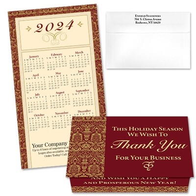 124309 Business Thanks (Red) Calendar Card
