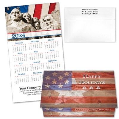 124366 Patriotic 3 Calendar Card 124366 Patriotic 3 Calendar Card