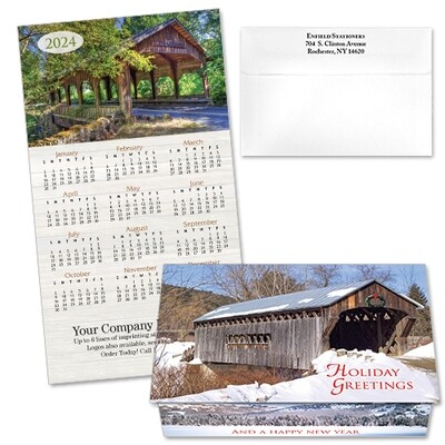 124359 Covered Bridge Calendar Card