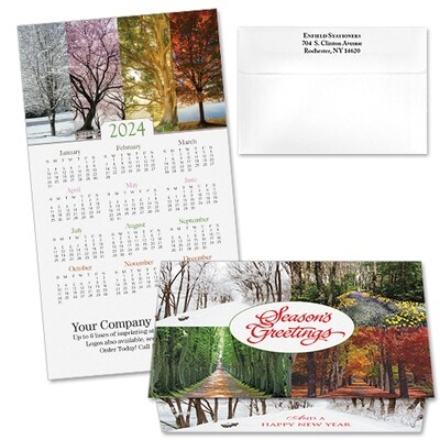 124371 Trees Four Seasons Calendar Card