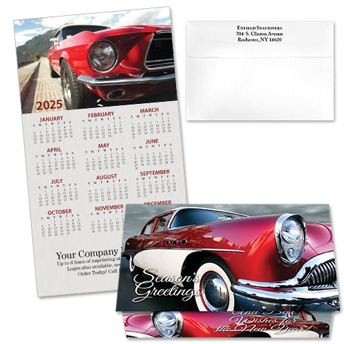 124288 Retro Cars Calendar Card