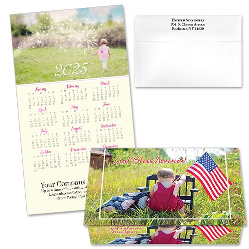 124420 Patriotic Baby Calendar Card