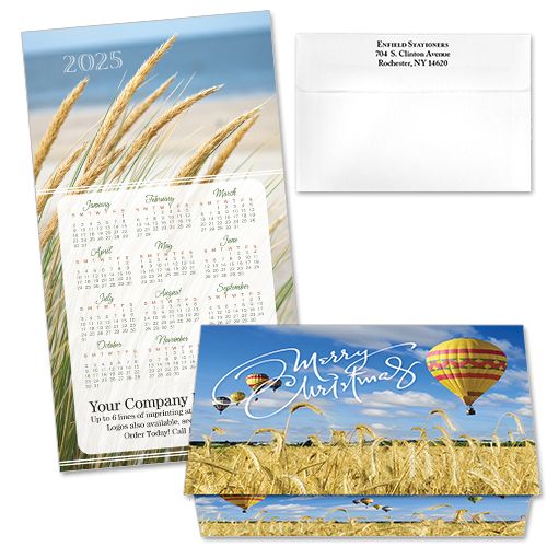 124430 Balloons Over Fields Calendar Card