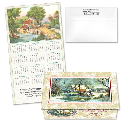 124204 Currier &amp; Ives 1 Calendar Card