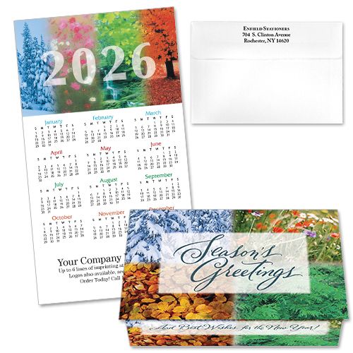 124206 Floral Four Seasons 1 Calendar Card