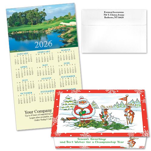 124241 Golf Calendar Card