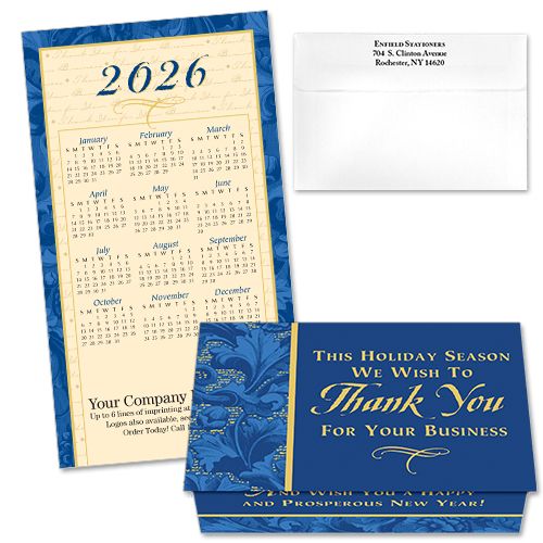 124256 Business Thanks (Blue) Calendar Card