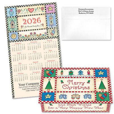 124252 Country Christmas Calendar Card