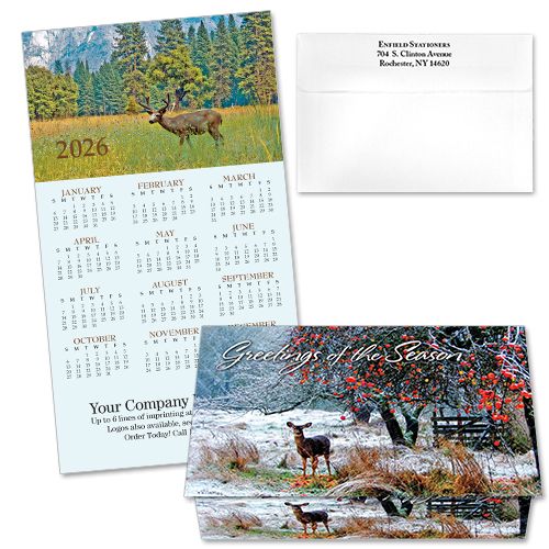 124277 Deer Calendar Card