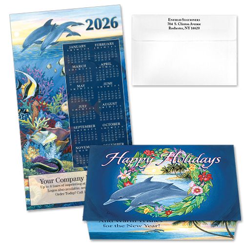 124290 Dolphin Calendar Card