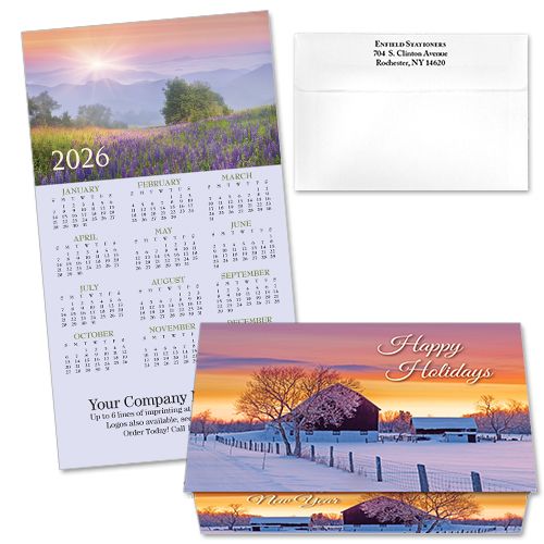 124318 Sunset Calendar Card