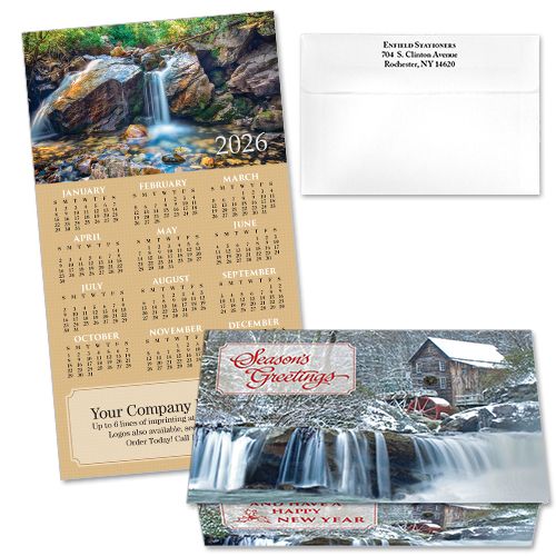 124324 Waterfall 5 Calendar Card