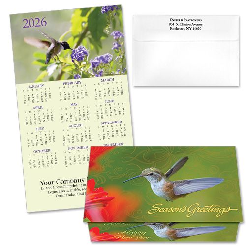 124317 Hummingbirds Calendar Card
