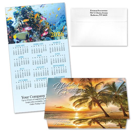 124319 Tropical 6 Calendar Card
