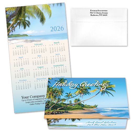 124346 Tropical 7 Calendar Card