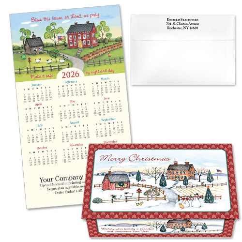 124336 Bless This House 9 Calendar Card