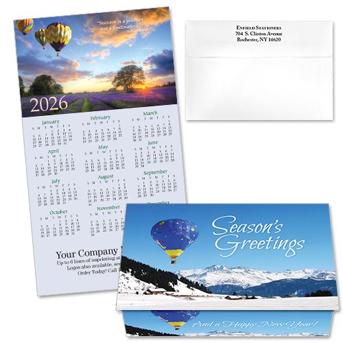 124352 Hot Air Balloons Calendar Card