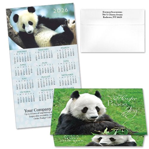 124375 Panda Calendar Card