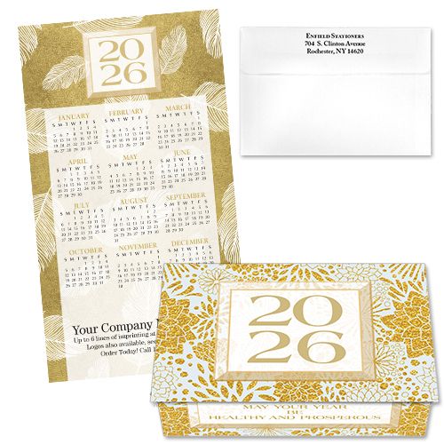 124383 Business Gold Calendar Card 124383 Business Gold Calendar Card