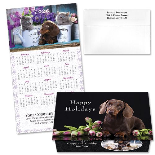 124384 Dachshund Calendar Card 124384 Dachshund Calendar Card