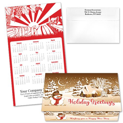 124393 Snowman Calendar Card