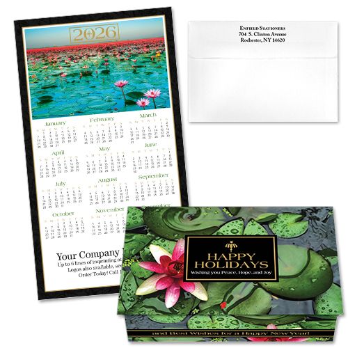 124395 Waterlilies Calendar Card