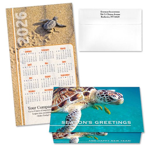 124426 Sea Turtle Calendar Card 124426 Sea Turtle Calendar Card