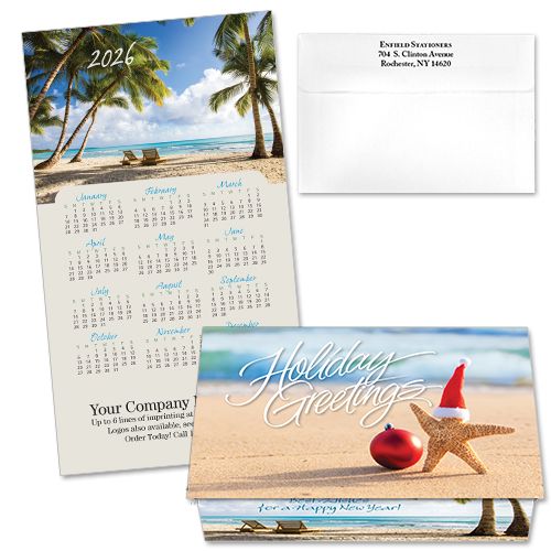 124408 Holiday Starfish Calendar Card