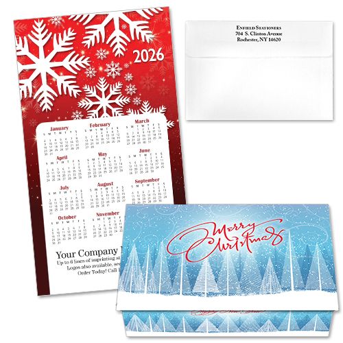 124428 Business Vector Forest Calendar Card