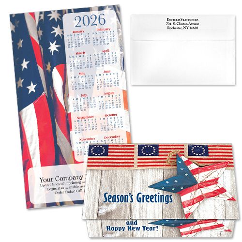 124435 Patriotic Star Calendar Card