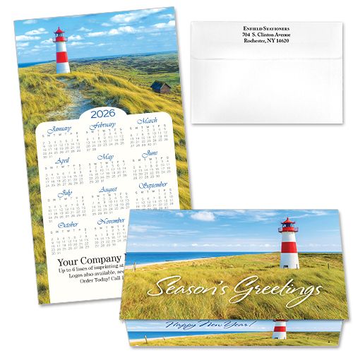 124437 Grassy Lighthouse 2 Calendar Card