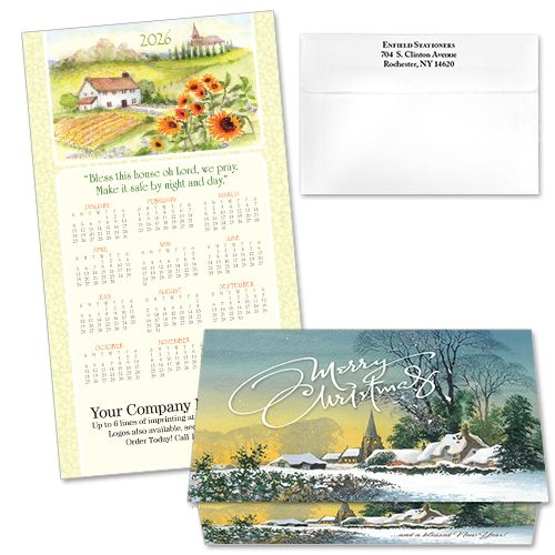 124438 Bless This House 18 Calendar Card