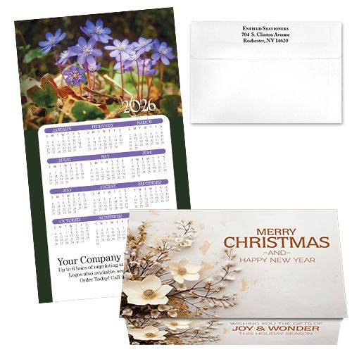 124486 Floral Calendar Card