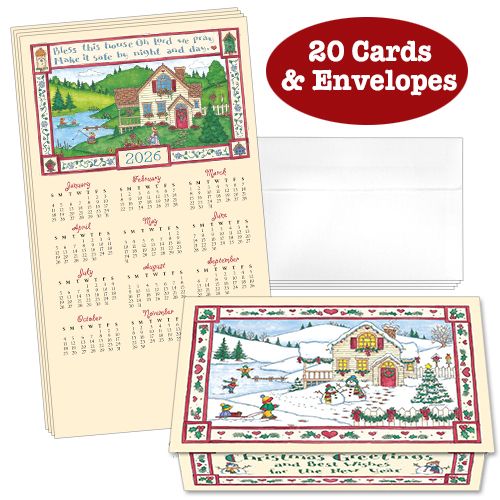 Bless This House 2 Calendar Cards (Pack of 20)