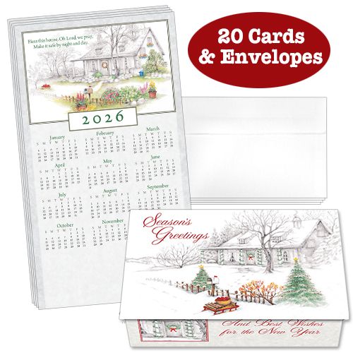 Bless This House 5 Calendar Cards (Pack of 20)
