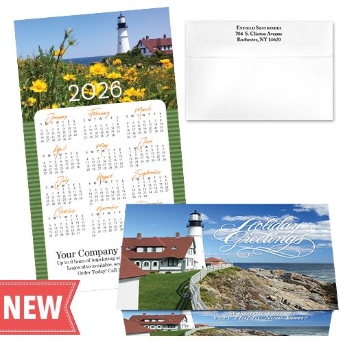 124487 Lighthouse Calendar Card